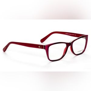 COACH HC6129 5532 Berry laminate (Burgundy) Rectangle Women's 54 mm Eyeglasses